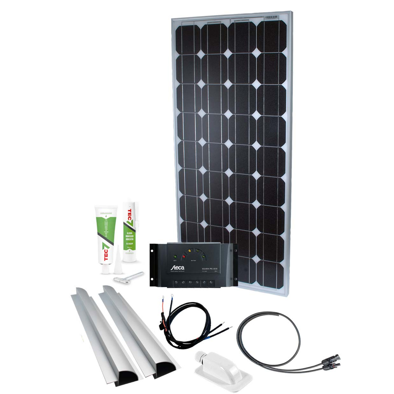 Phaesun Solar Komplett-Set Caravan Kit Base Camp One 100 W- 12 V inkl- 15 A Solarladeregler