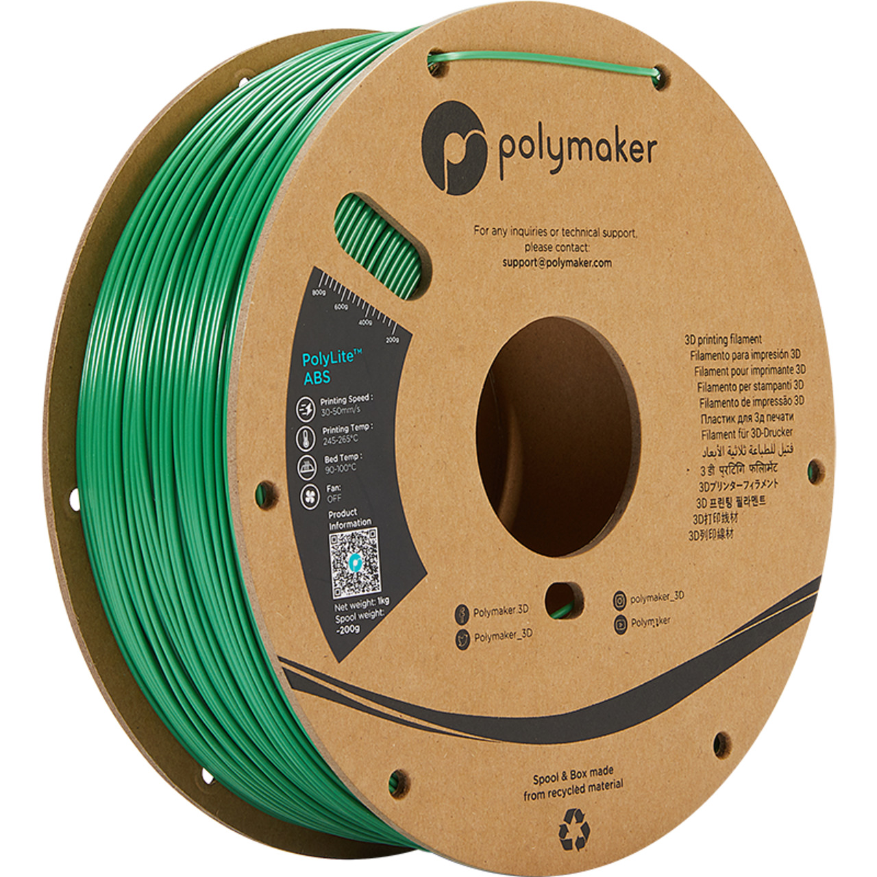 Polymaker ABS-Filament PolyLite- 1-75 mm- grün- 1 kg unter PC-Hardware