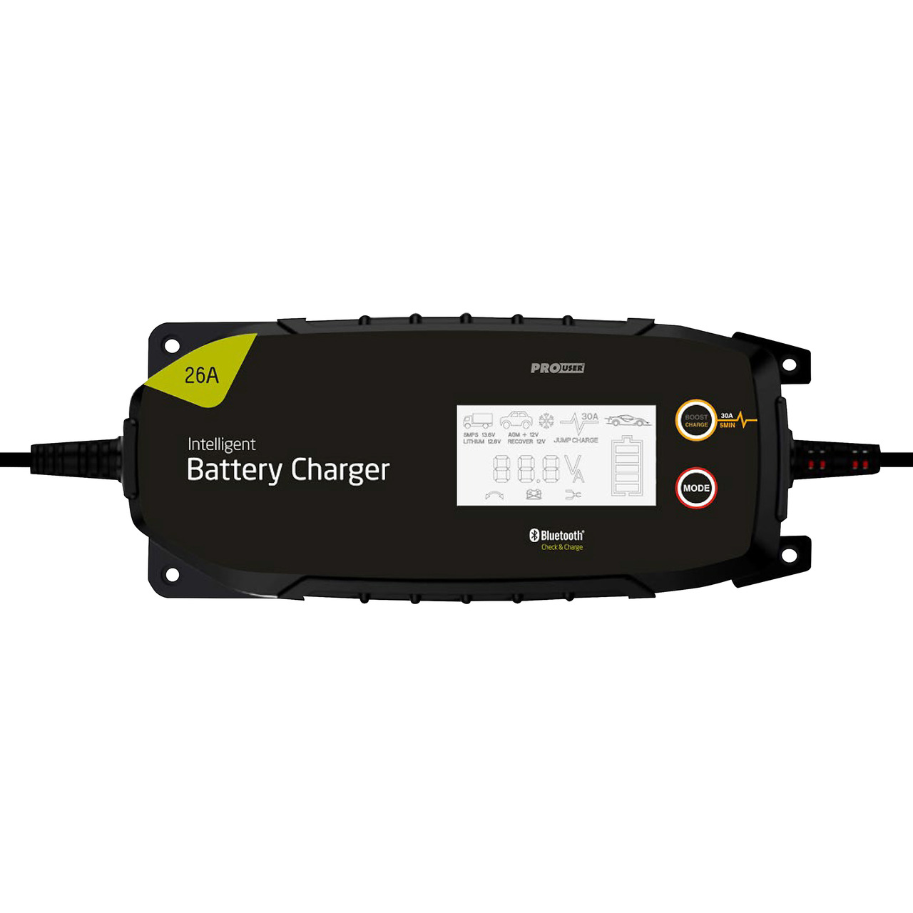 ProUser Kfz-Batterieladegerät IBC26000B- 12-24 V- max- 26 A- Bluetooth-Funktion- IP65 unter KFZ