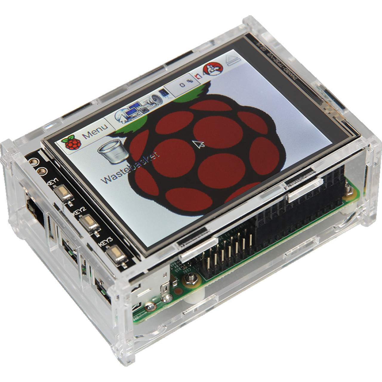 Raspberry Pi 3B+ Touch-PC- 8-9 cm (3-5) Display- komplett montiert und betriebsbereit