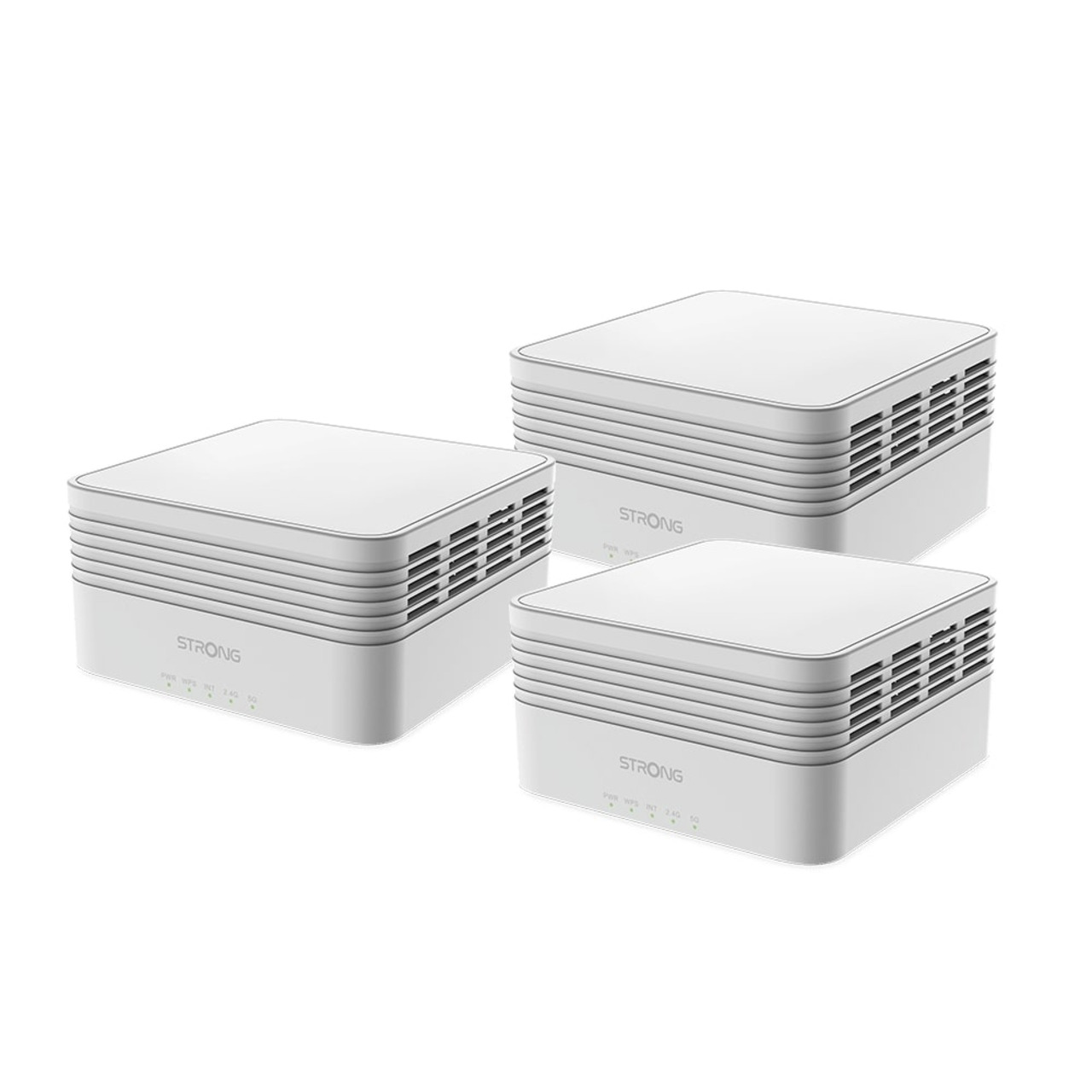 Strong 3er-WiFi-Mesh-Repeater-Kit AX3000- WiFi 6- max- 3000 Mbit-s- MU-MIMO- bis zu 1050 m- unter PC-Hardware