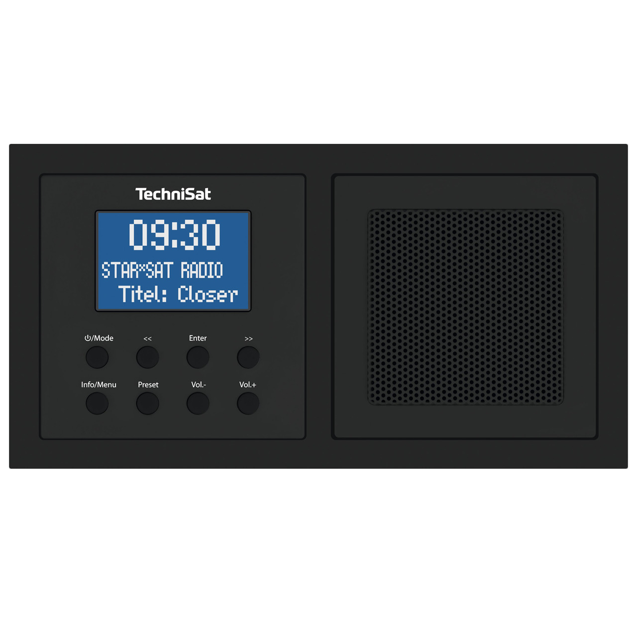TechniSat Unterputzradio DigitRadio UP 1- DAB+-UKW-Radio- Bluetooth- mit Lautsprecher- schwarz