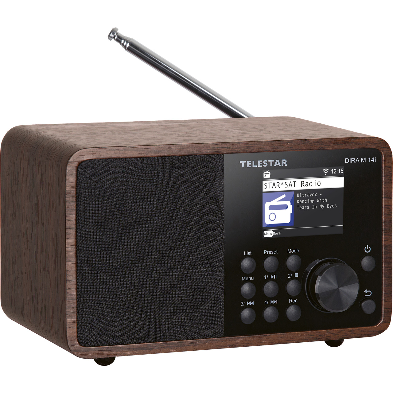 Telestar Hybrid-Digitalradio DIRA M14i- DAB+-UKW- Internetradio- 15-W-RMS- Bluetooth- Holz-Dekor