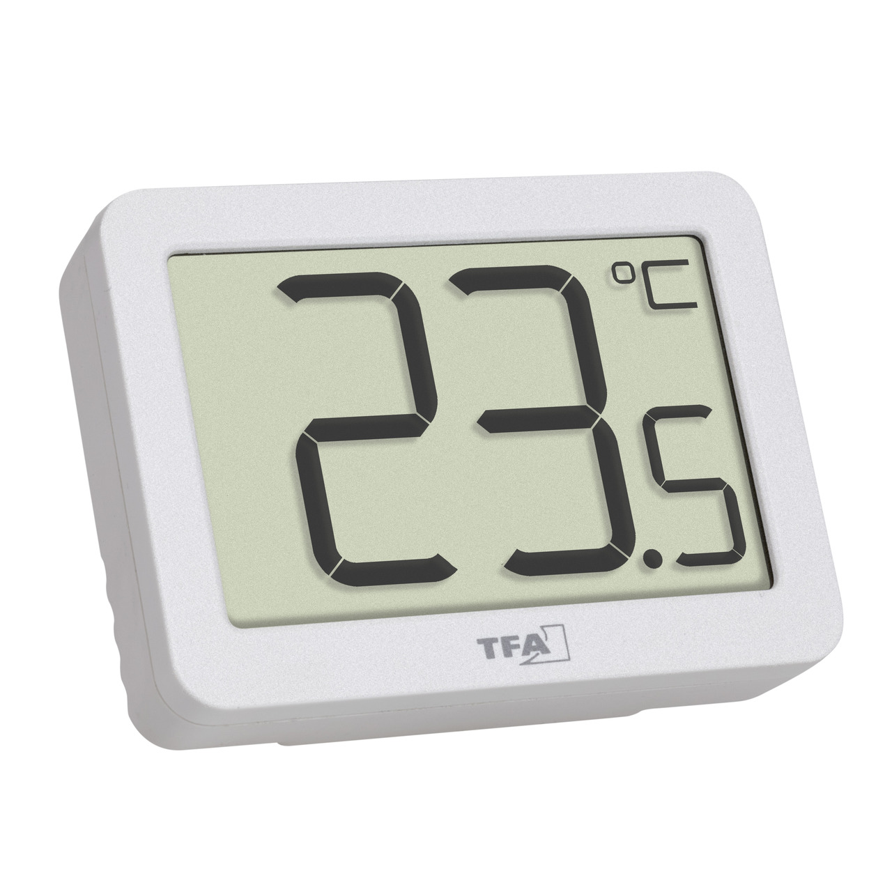 TFA Digitales Thermometer für Raumtemperatur-Erfassung- Magnetmontage- kompakt- weiss