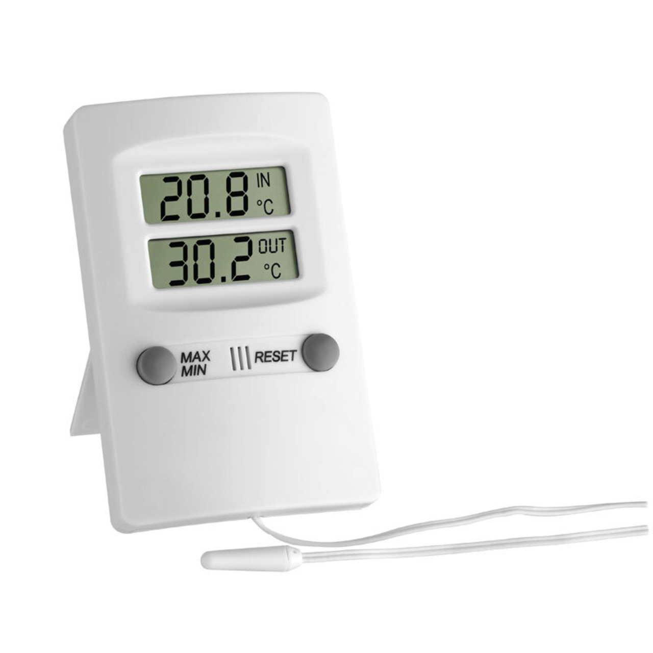TFA Elektronisches Minima-Maxima-Thermometer- weiss