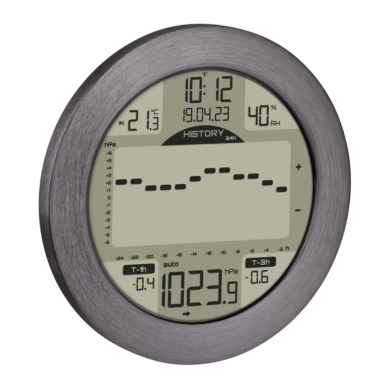 TFA Wetterstation METEOMAR- Luftdruck-Histogramm- Aluminium-Rahmen- Funkuhr-Datum unter Klima - Wetter - Umwelt