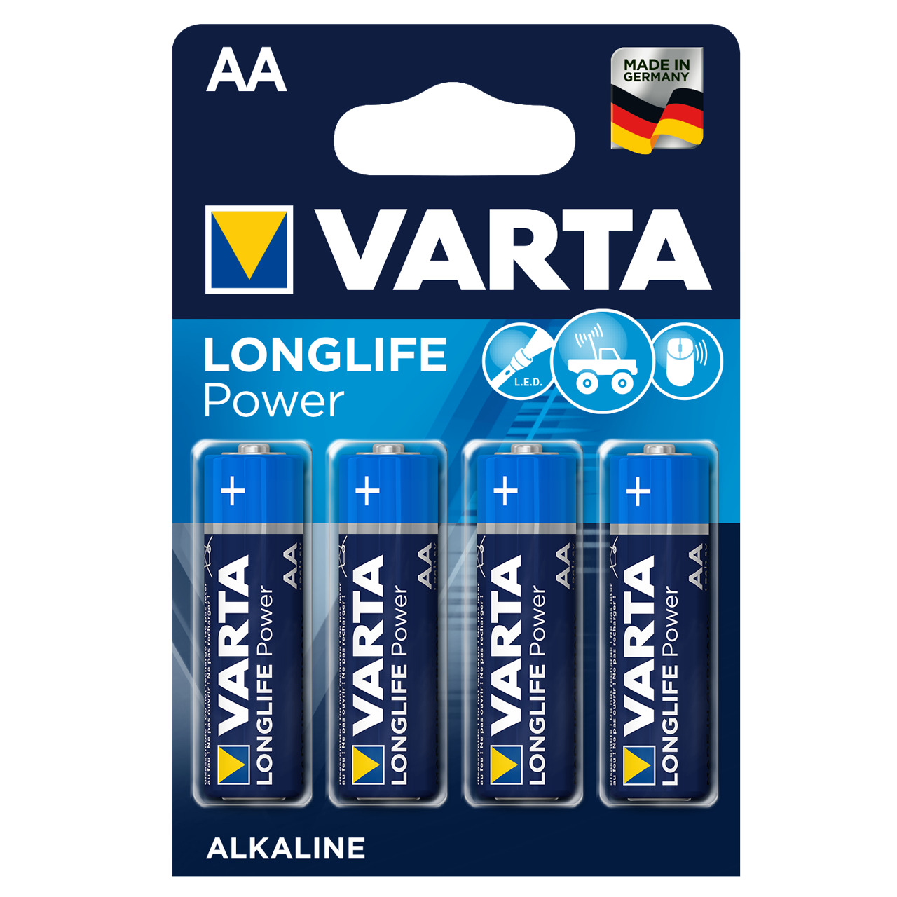 Varta Longlife Power Alkaline Batterie Mignon AA- 4er-Pack