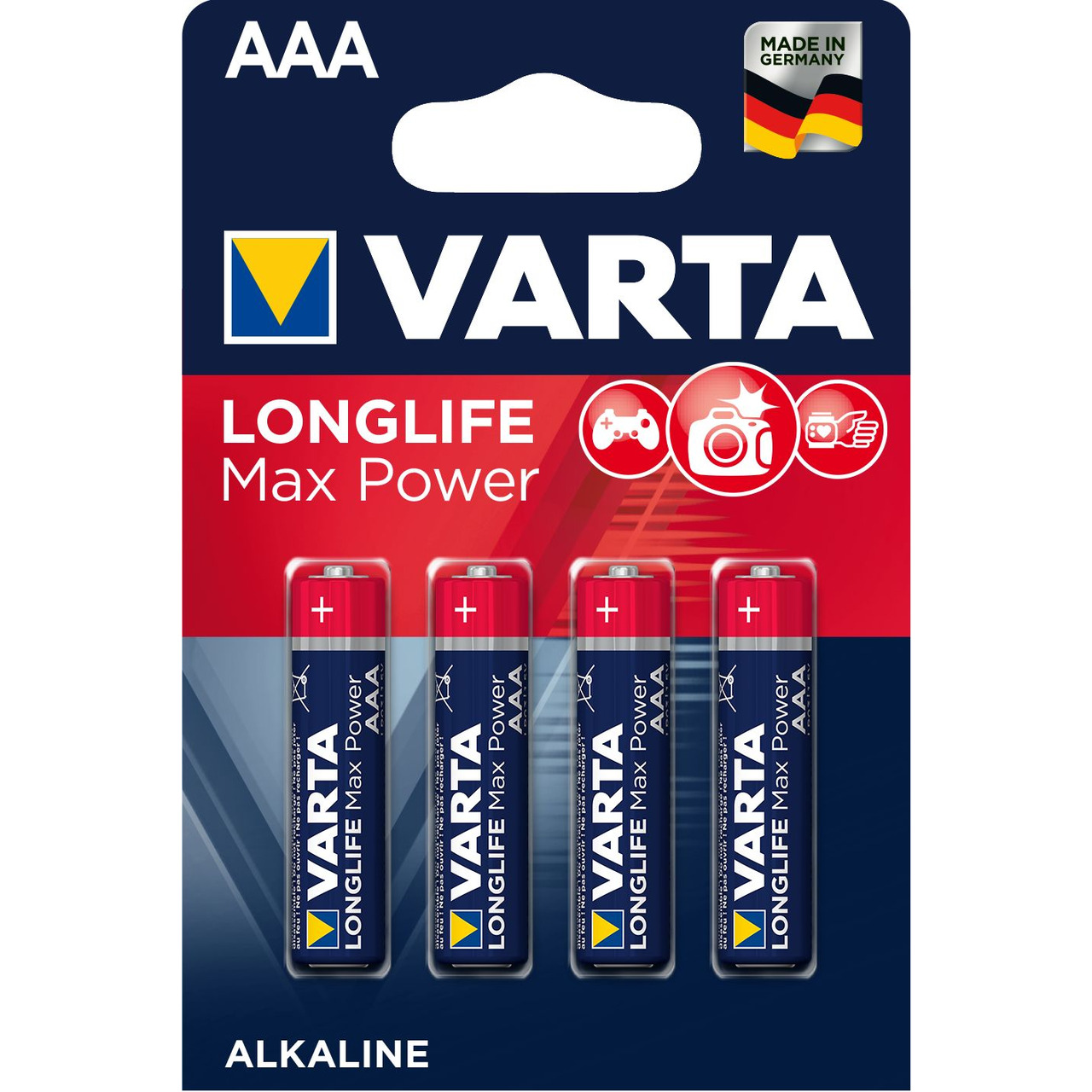 Varta Longlife Power Max- Alkaline Batterie Micro AAA- 4er Pack