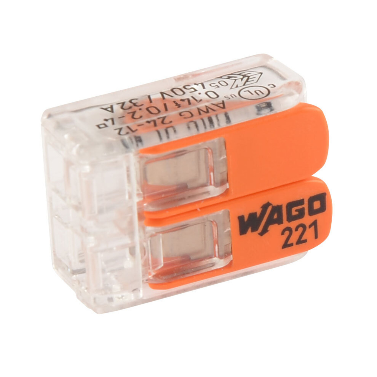 Wago 221-412 COMPACT Verbindungsklemme 2 x 4 mm- 100 Stück