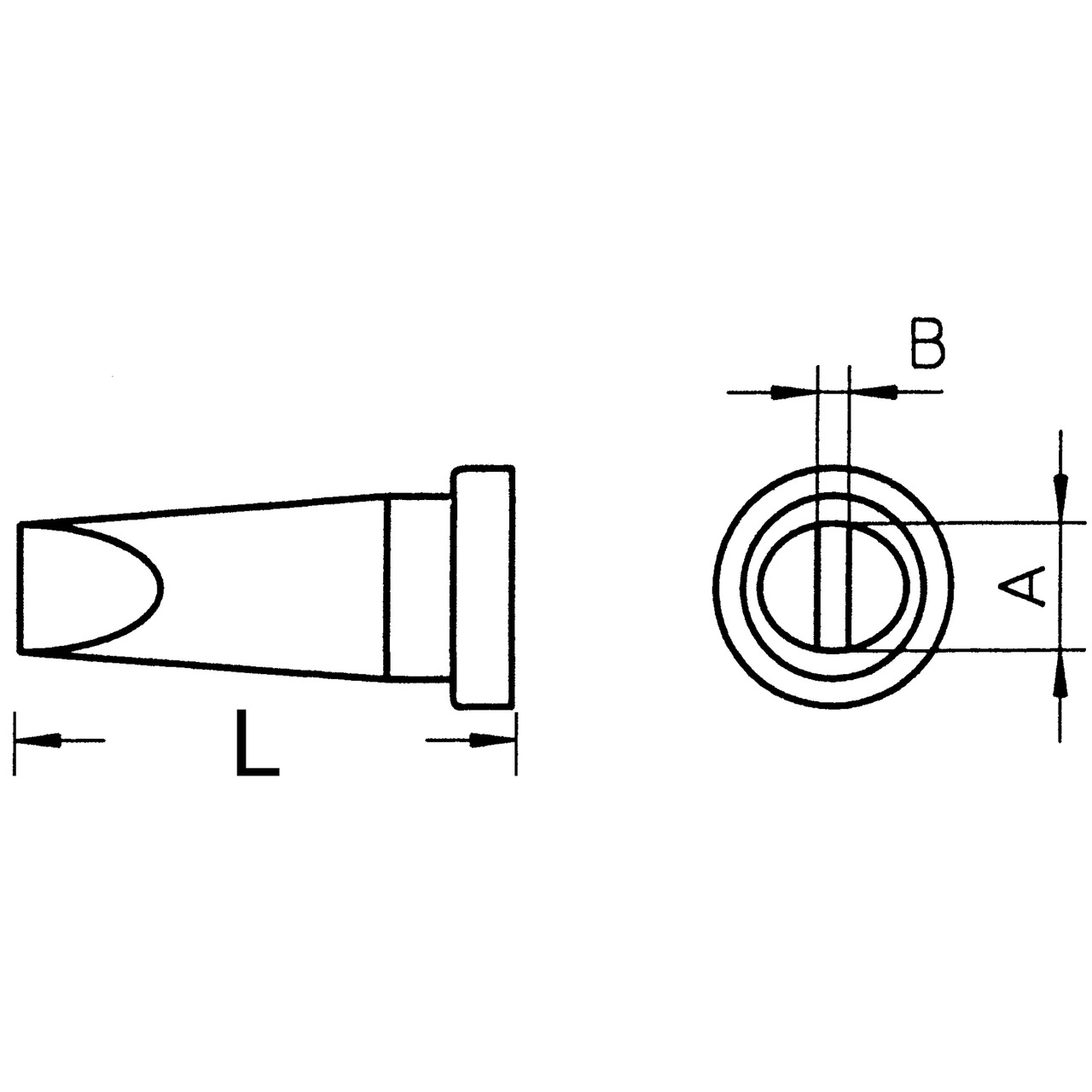 Weller Ersatzlötspitze LT B- meisselförmig- Spitze 2-4 mm breit